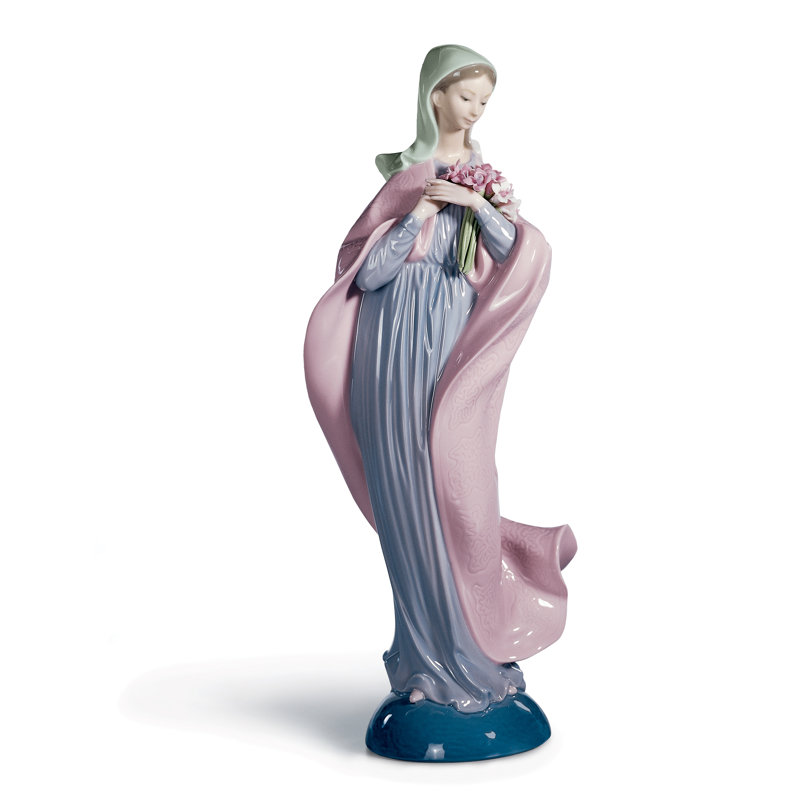Vicente Martínez Porcelain Virgin Mary Figurine