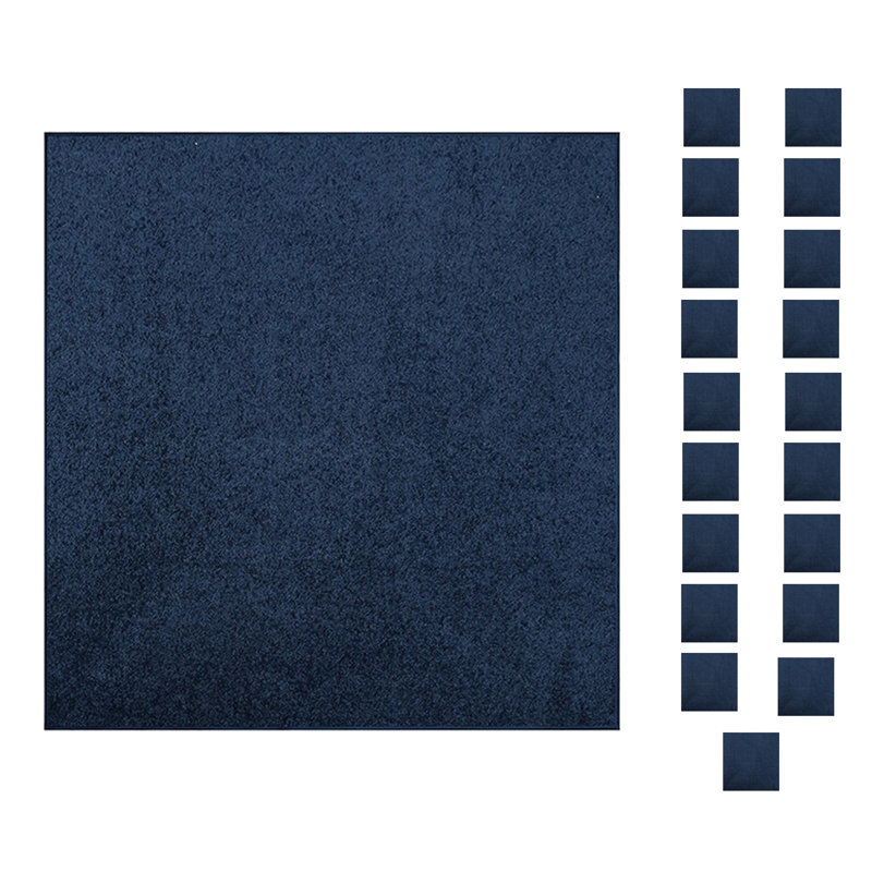 Ensemble de tapis intérieur / extérieur en polyester touffeté à la machine Randolph, Carré 3 pi