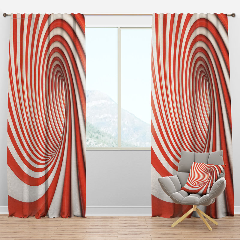 Panneau de rideau simple semi-diaphane avec passe-tringle, l 52" x L 84"