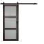 Wood and Glass Barn Door without Installation Hardware Kit-29429851