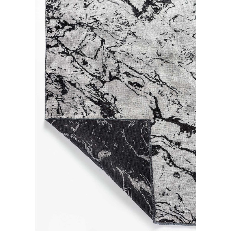 Rapture Gray/Black Abstract Luxury Area Rug, Rectangle 7'10" x 11'2"