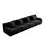 Canapé 4 places sans os, tissu en peluche de haute qualité, sans accoudoirs incurvés requis, conception antidérapante, emballage sous vide à haute densité en éponge 32D, pour salles d'étude, noir-638403374