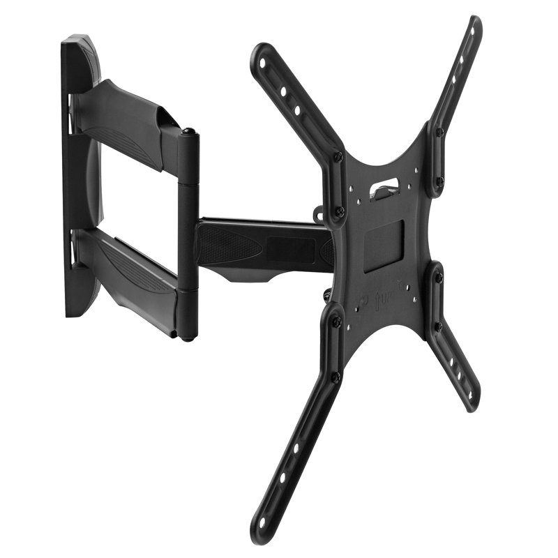 Black Steel Full Motion TV Wall Mount with HDMI Cable