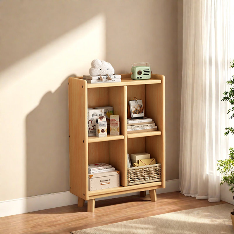 Classic and elegant bookcase, (3 Shelves) 32.6"H x 23.6"W x 11.8"D, Brown