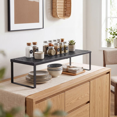 Tablette de comptoir de cuisine, organisateur de placard extensible, étagère à épices, métal, peu encombrant