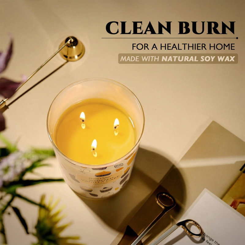 Bois de santal jasmin | Bougies parfumées 3-Wick Homelights