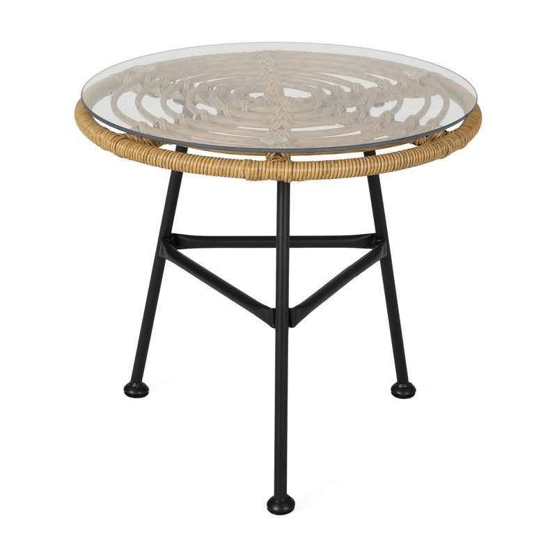 Side Table With Fashionable Look Weave