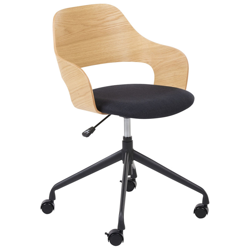 Linen Office Chair, Black