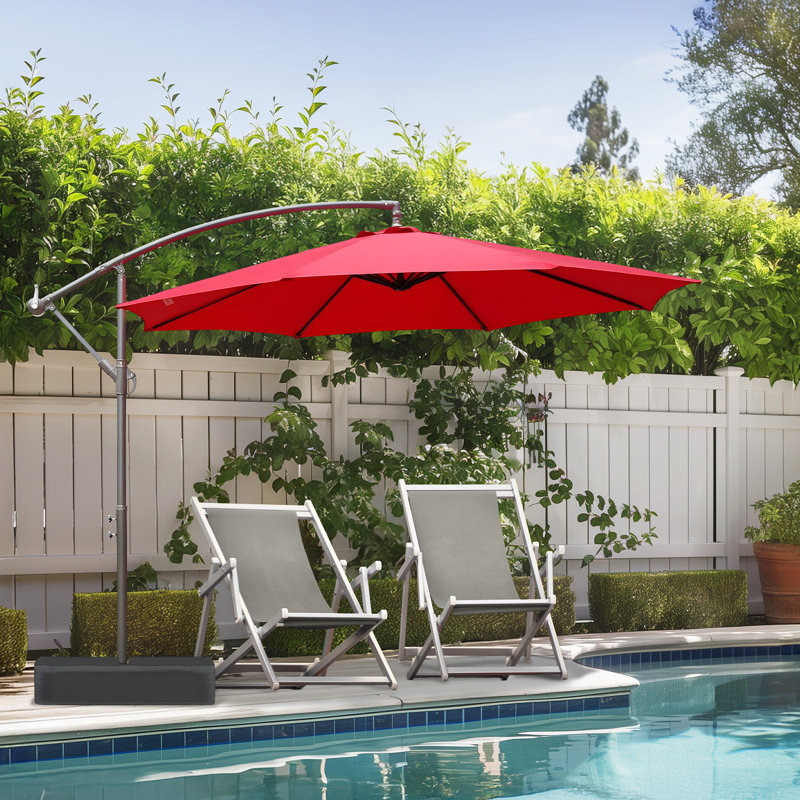 305cm Tilt Cantilever Parasol, Red