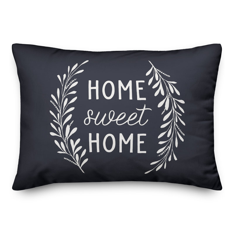 Coussin décoratif intérieur / extérieur en polyester , H 14 po x l 20 po, Bleu marine