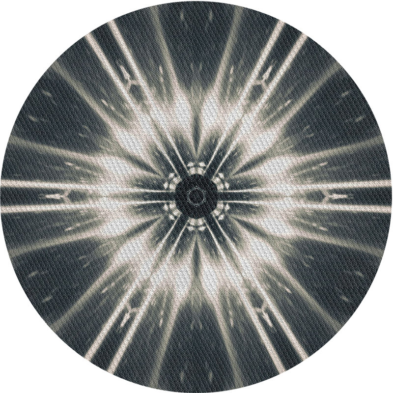 Tapis noir, Rond 8 pi