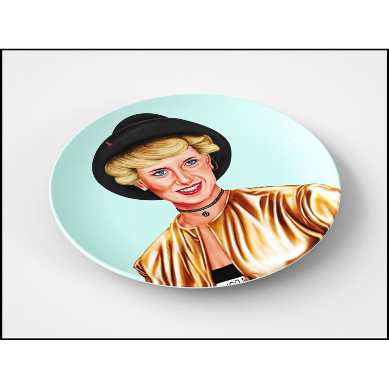 Assiette ronde princesse Diana 10 po, idée cadeau royale, durable et sécuritaire pour un usage quotidien