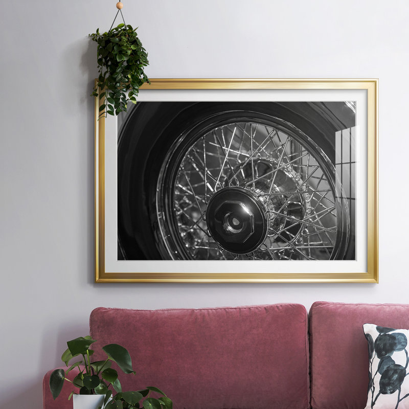 Vroom I, reproduction d'art encadrée, Or, H 19 po x l 27 po x P 1,5 po