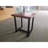 Walnut MDF Night Stand, Small Sofa Side Accent Table with Metal Legs