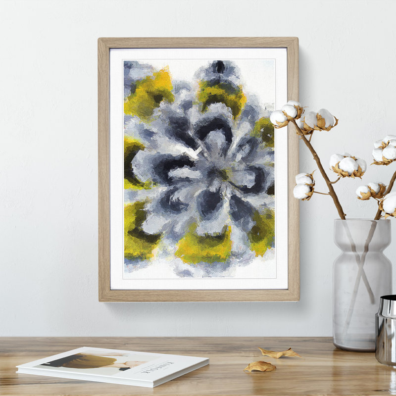 Buy Me Love Abstract - Wall Art, 48cm H x 36cm W, Oak Framed, White
