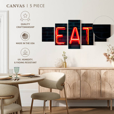 Plaque murale Eat Neon