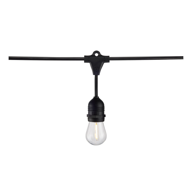 2 Pack - 24Ft - LED String Light - Includes 12-S14 Bulbs - 2000K - 120 Volts