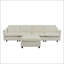 4-Seater Modern Fabric Modular Cloud Sofa With Ottoman-2010363416