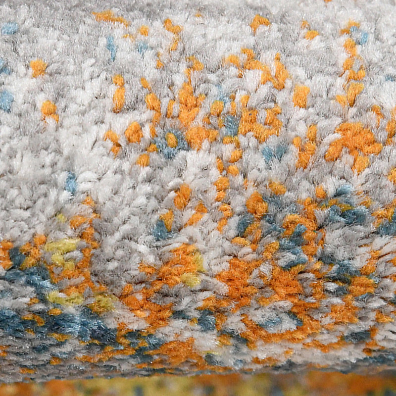 Montana Orange and Pink Abstract Rectangular Area Rug