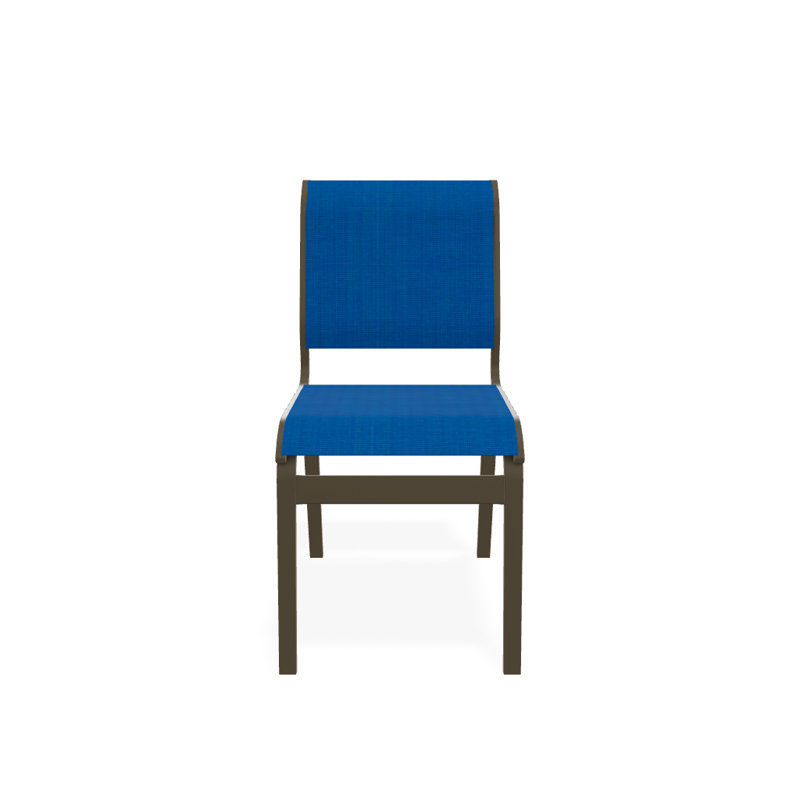 Chaise d'appoint de salle à manger Hiraku, Bois de plage texturé, Bleu pacifique 28D
