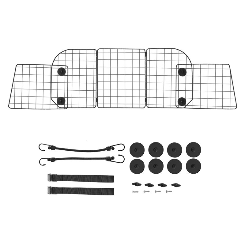 Barrière de séparation pour chien 38,5 "à 61,6" Dog Car Barrier, L 61,6 po x P 16,1 po x H 1,18 po