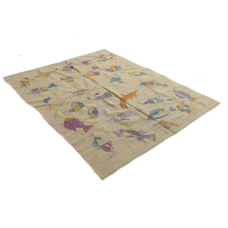 Tapis rectangulaire ivoire Perry 5 pi 2 po x 6 pi 4 po