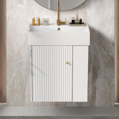 Meuble-lavabo simple 21,6 po avec dessus en céramique Loudell
