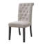 Yabeina Beige Linen & Gray Finish Side Chair (Set Of 2)