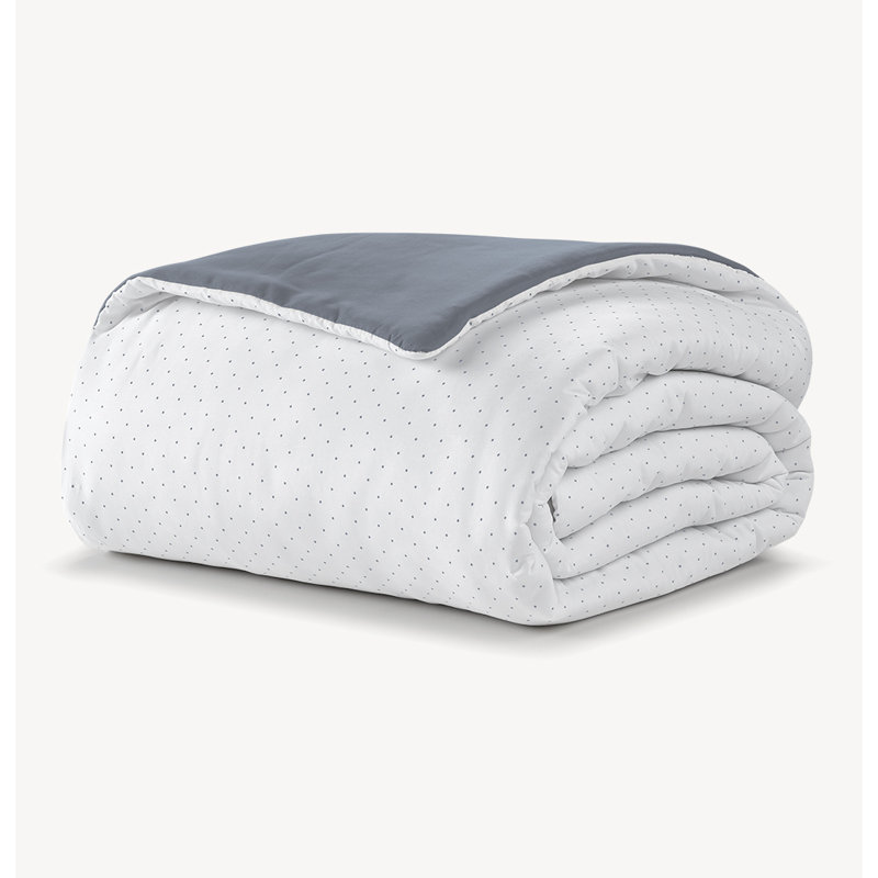 Polyester Dots Comforter, King, Charcoal