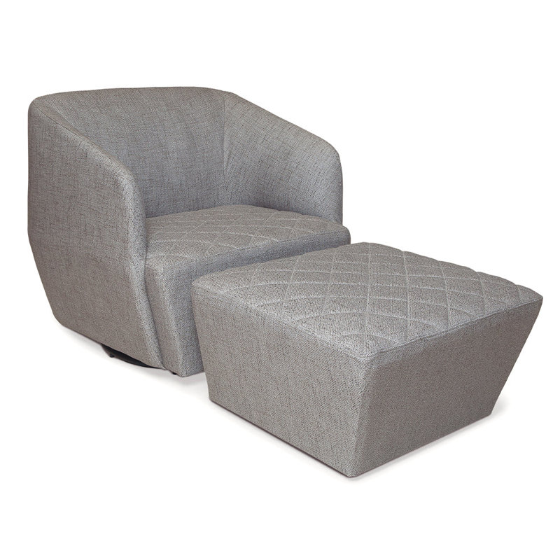 Fauteuil demi-tonneau revêtu de tissu d'ameublement, Anima 51