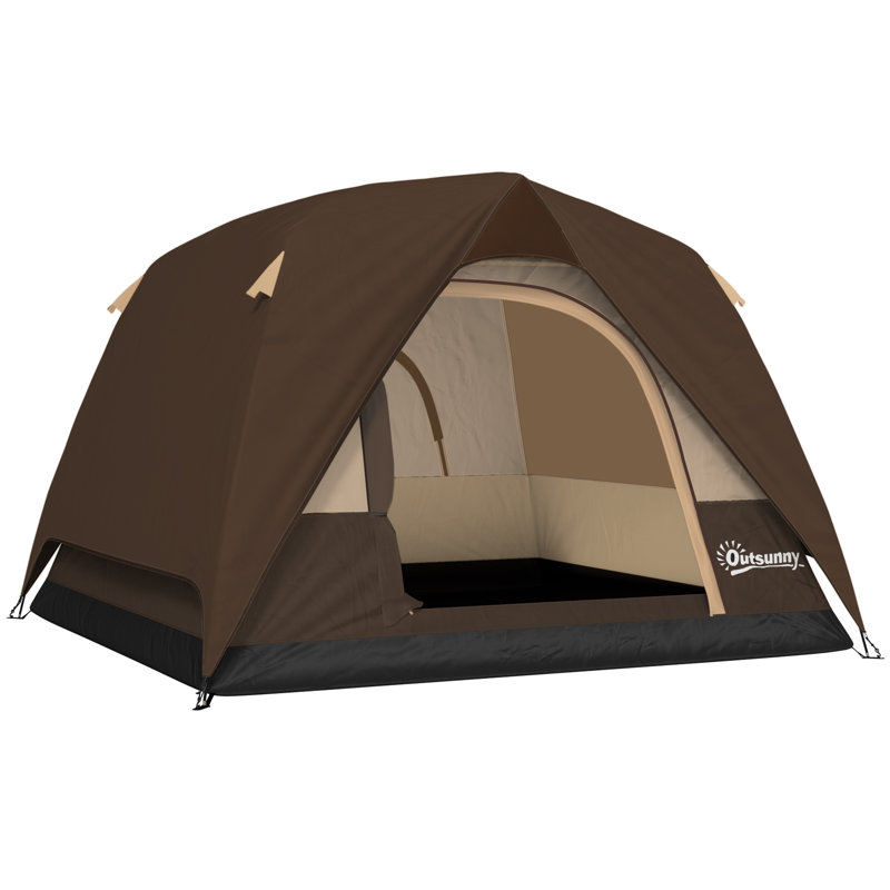 3 Person Tent, Brown/Khaki