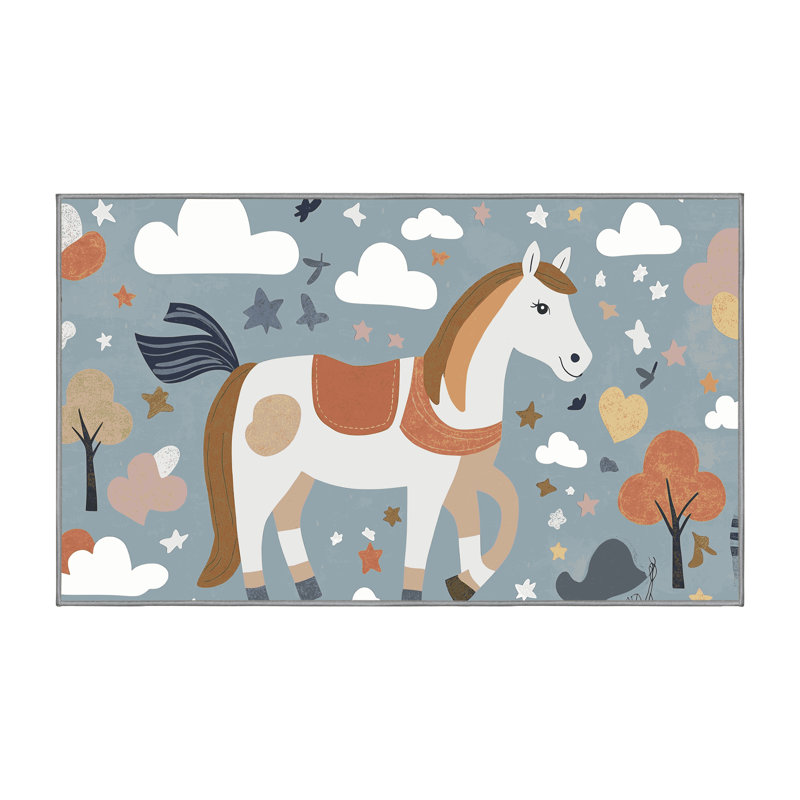 Tapis pour enfants 6 animaux Ginza, Rectangulaire 2 pi x 3 pi