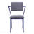 Gray & Blue Open Back Upholstered Office Chair-1360907566