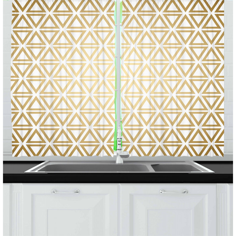 Geometric Tailored Kitchen Curtain