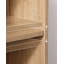 Armoire de rangement Mid-Century moderne avec portes en rotin tissé, tablettes ouvertes et tablettes réglables - parfaite pour le salon et la salle à manger