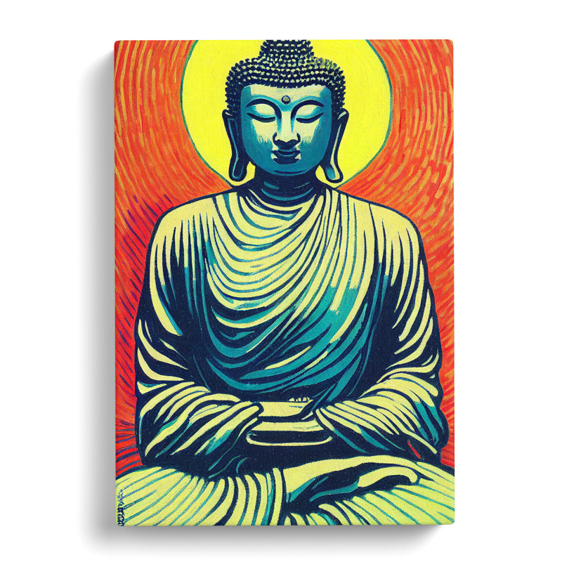 Buddha And The Sun - Wrapped Canvas, 60cm H x 40cm W x 3cm D