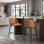 Tabouret de bar et de comptoir pivotant Brentley