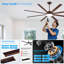 Ventilateur de plafond industriel de 88 pouces avec moteur PM CC et lumière-61444618