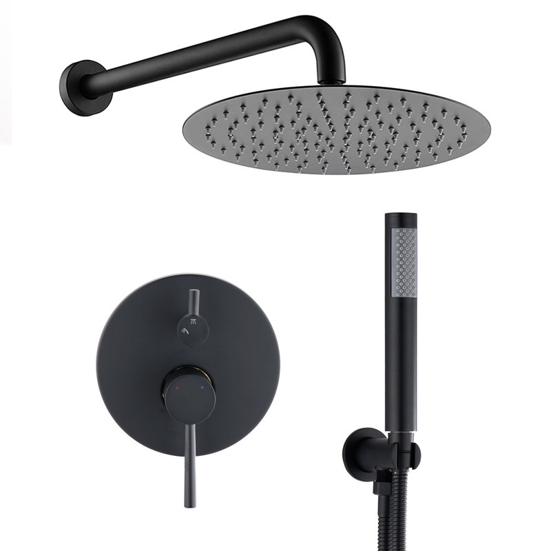 Diverter All-In-One Kit with Rough in-Valve, Matte Black
