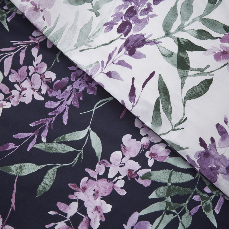Wister Floral Reversible Duvet Cover Set with Pillowcases, Kingsize - 2 Standard Pillowcases