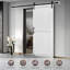Porte de grange en panneau de fibres à densité moyenne, plaque de porte de grange solide recouverte d'une surface en PVC imperméable, assemblage simple, porte seulement-104611365-104611369
