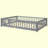 Floor Platform Bed With Fence Guardrails And Door-2006974971-2006606179