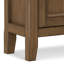 Armoire de rangement en bois massif avec 2 tiroirs et tablettes réglables Manervia-559122945