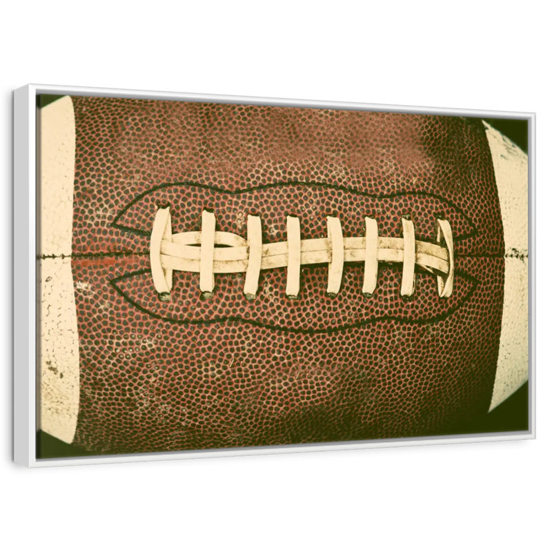 Vieux football, Cadre flottant blanc, 13 po x 9 po