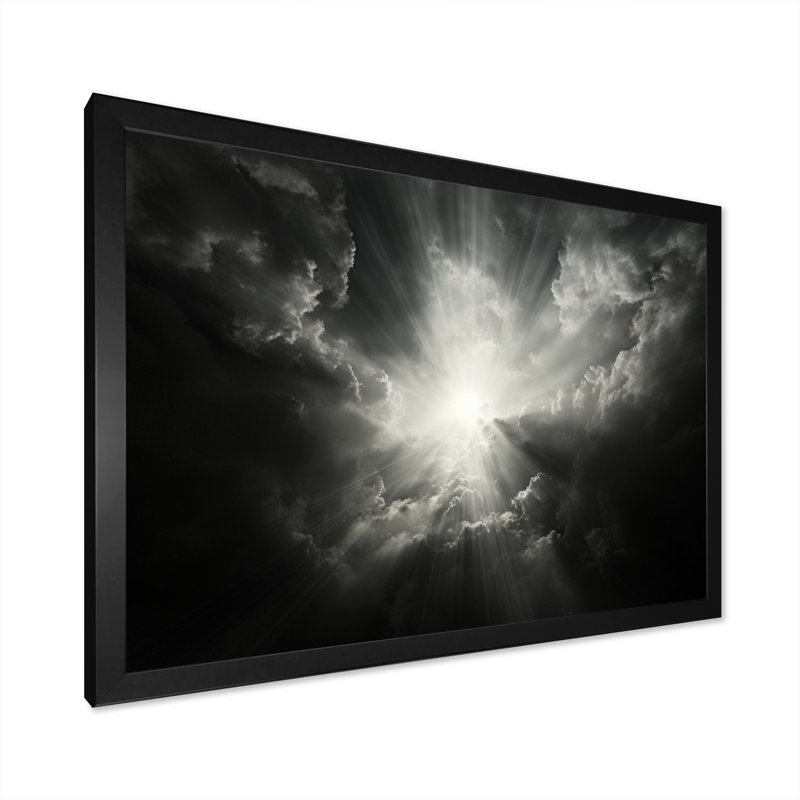 «Sky Heavenly Horizon» sur toile, Cadre simple noir, H 34 po x l 44 po x P 1,5 po