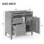 Base de meuble-lavabo moderne Koda de 36 po avec cadre en bois massif et pieds romains élégants (lavabo non inclus)-123512872