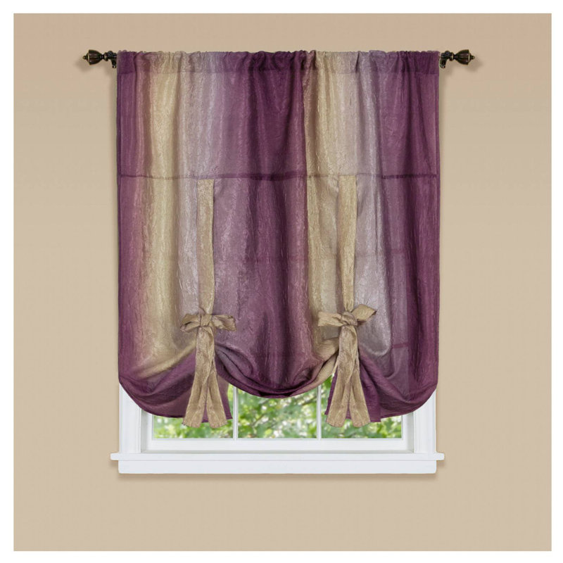 Panneau de rideau simple semi-transparent avec passe-tringle Channahon