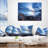 Blue Sea Sunset on Sandy Coastline - Sea & Shore Printed Throw Pillow-29344314-89825762