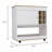 Pendleton 1-Shelf 6-Bottle Bar Cart Light Oak and White