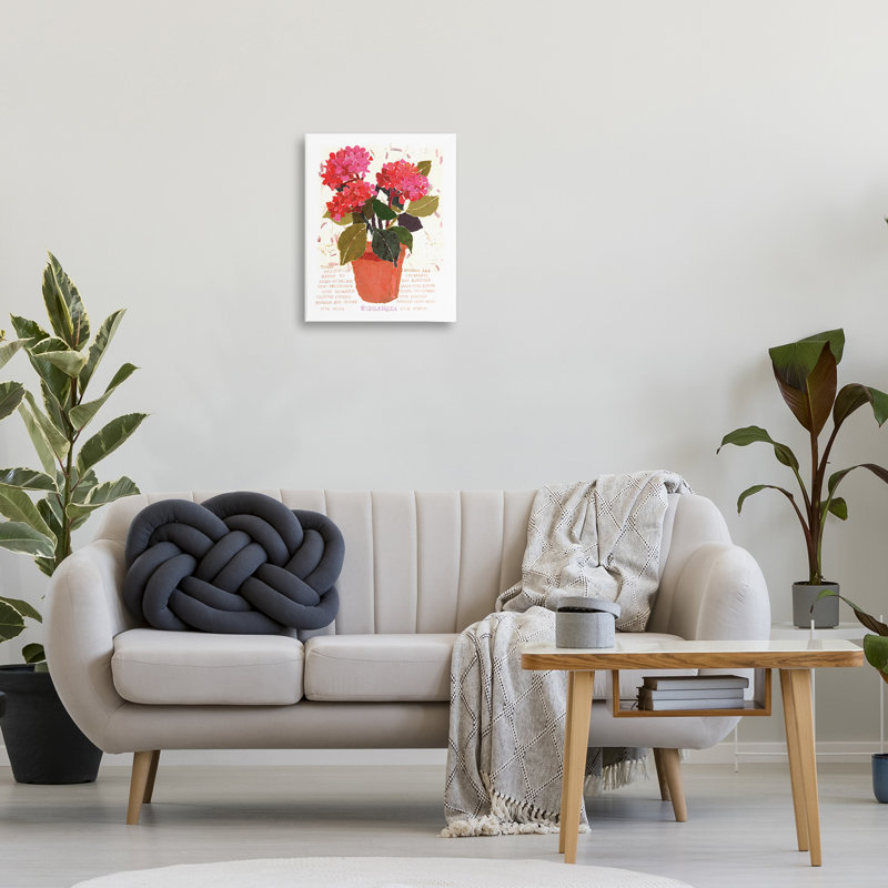 «Bold Red Hydrangea» par Nancy Overton, H 20 po x l 16 po